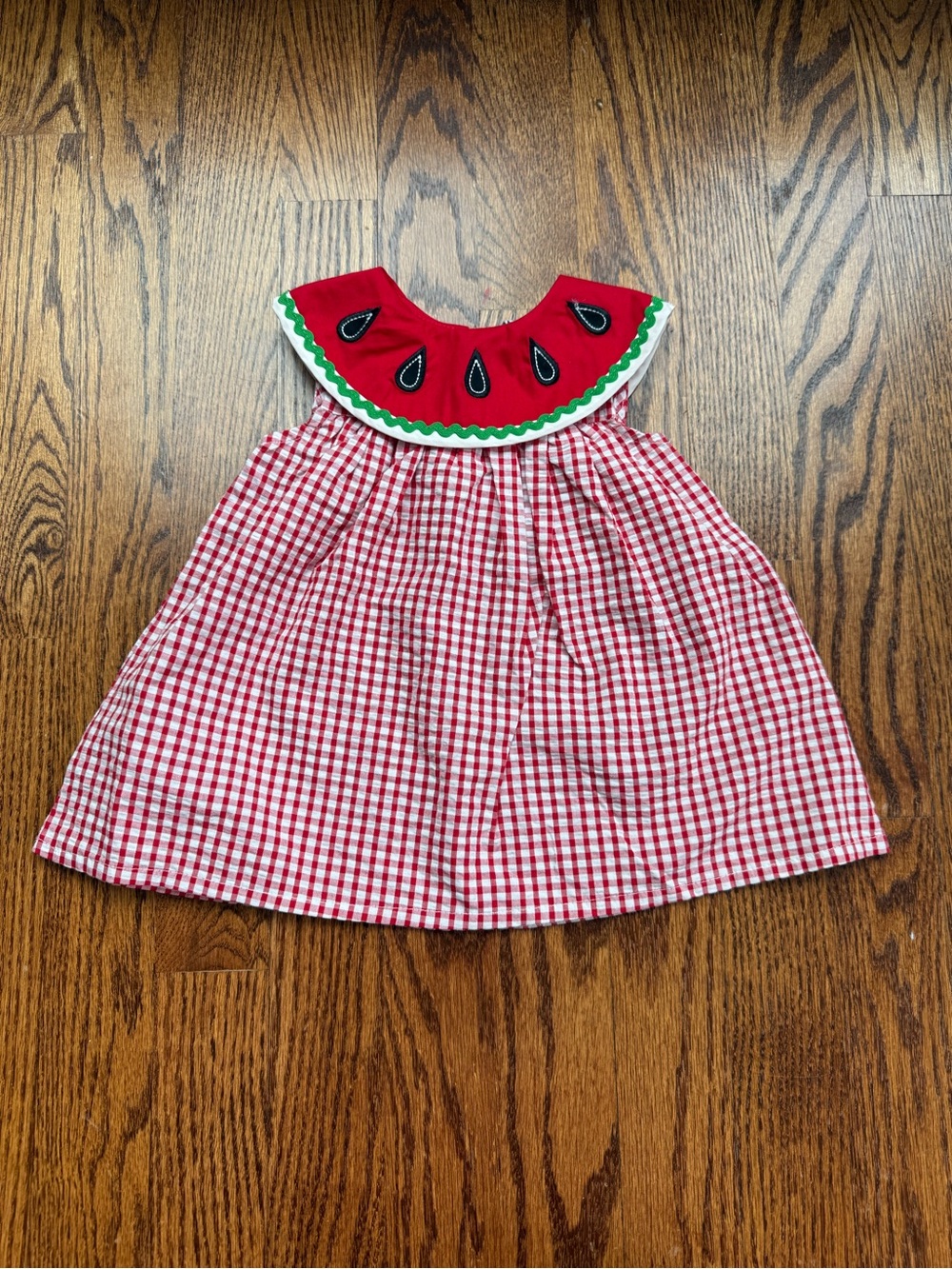 NEW Adventurewear 360 Watermelon Collar Gingham Dress 6 Months